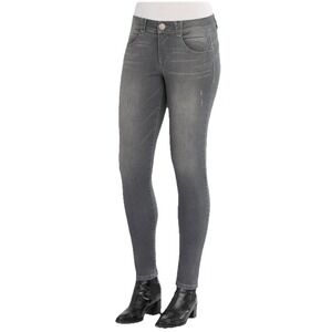 Democracy Jeans Women's Sz 2 Dark Gray Denim Ab Solution Jegging Stretch Pockets